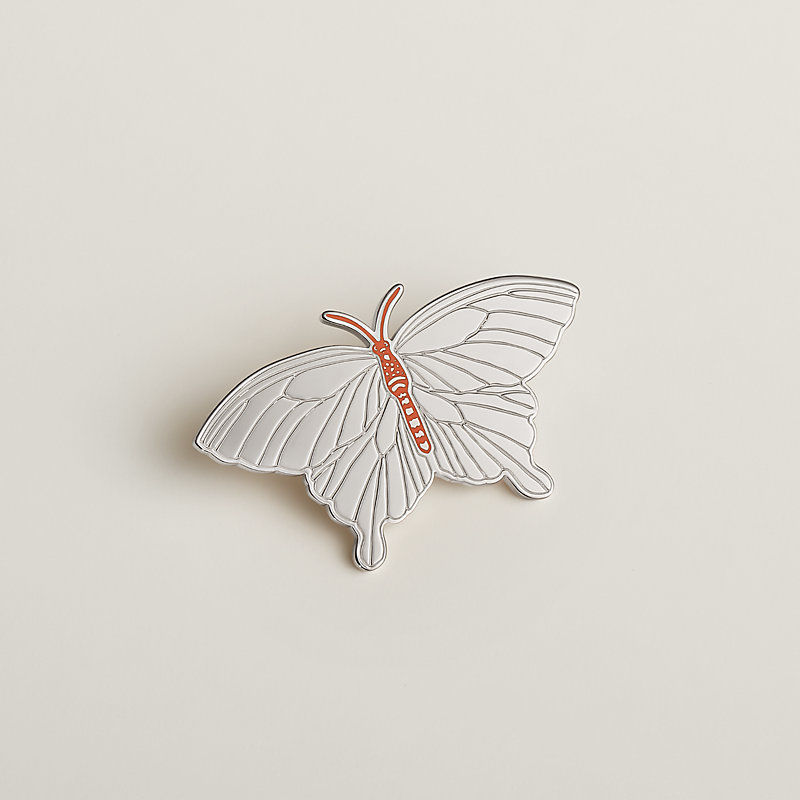 HERMES ツイリーリング Papillon Twilly ring 直営店ラッピング 新作☆HERMES☆Papillon Twilly Ring Permabrass / Palladie